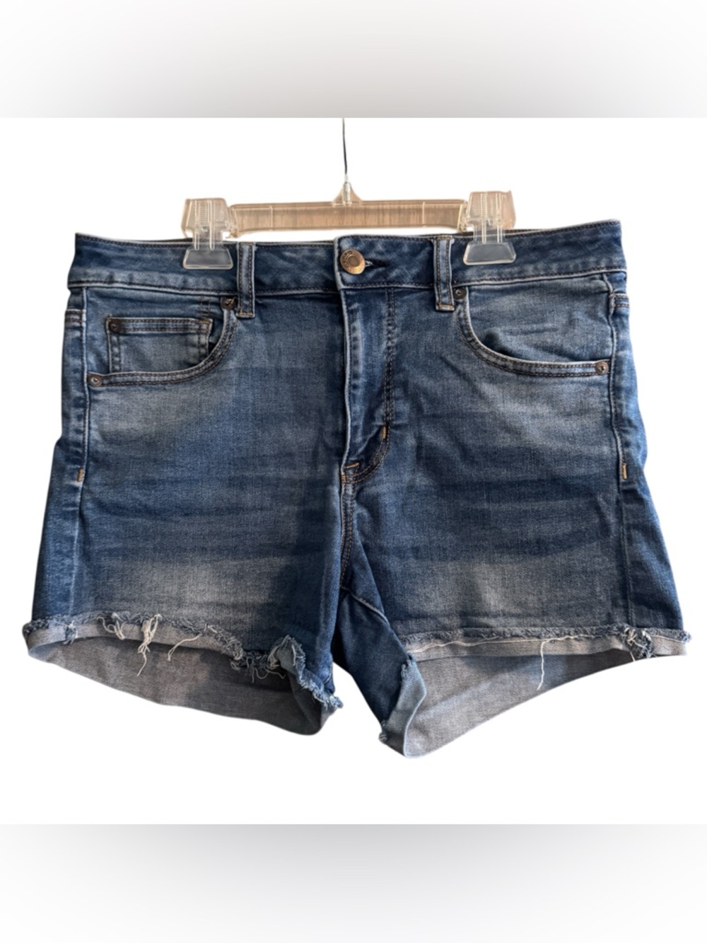 💜4/$40 American Eagle Outfitters Distressed Dark Blue Denim Shorts
